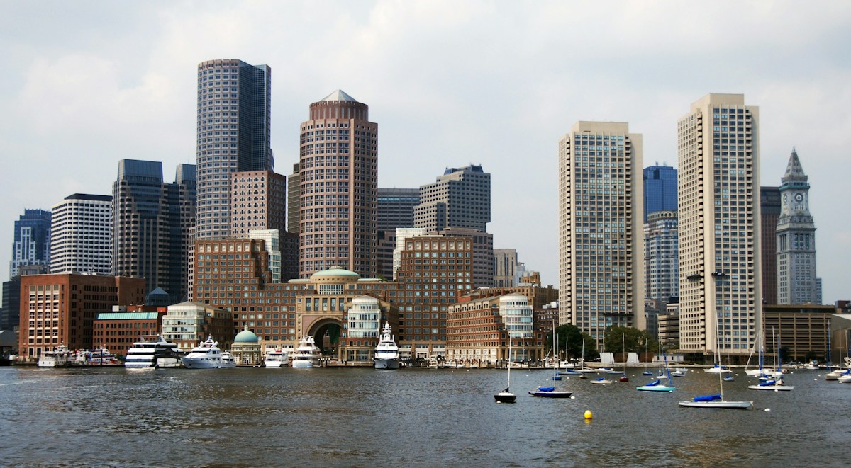 Boston harbor skyline